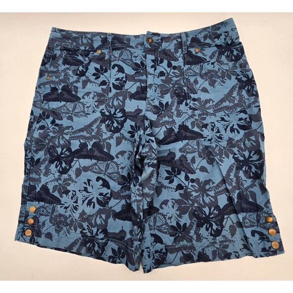 Kim Rogers Womens Floral & Butterfly Print Shorts Size 16 - Picture 1 of 7